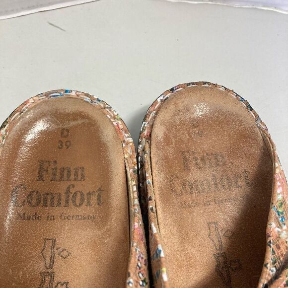 FINN‎ COMFORT Stanford Multicolor Leather Germany Clog Slides Size 39   8-8.5 - Picture 7 of 12